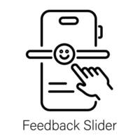 Trendy Feedback Slider vector