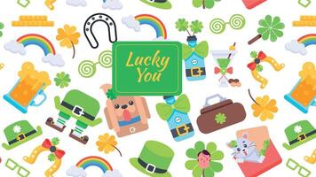 Trendy Lucky Pattern vector