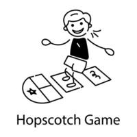 Trendy Hopscotch Game vector