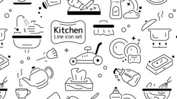 Trendy Kitchen Pattern vector
