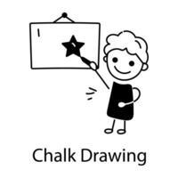 Trendy Chalk Drawing vector