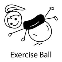 Trendy Exercise Ball vector