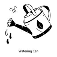 Trendy Watering Can vector