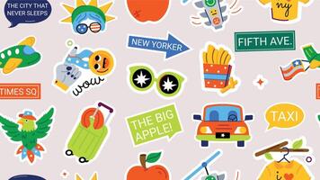 Trendy NYC Pattern vector