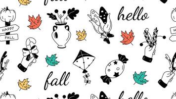 Trendy Fall Pattern vector