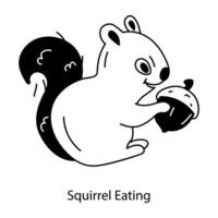 Trendy Squirrel Eating vector