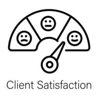 Trendy Client Satisfaction vector