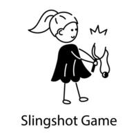 Trendy Slingshot Game vector