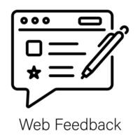 Trendy Web Feedback vector