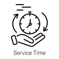 Trendy Service Time vector