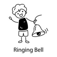 Trendy Ringing Bell vector