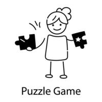 Trendy Puzzle Game vector