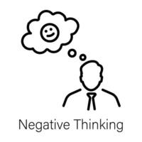 Trendy Negative Thinking vector