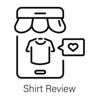 Trendy Shirt Review vector
