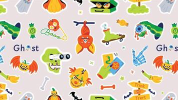 Trendy Creepy Pattern vector