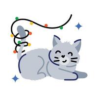 Trendy Cat Lights vector