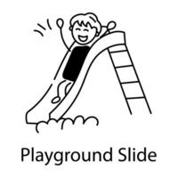 Trendy Playground Slide vector