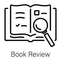 Trendy Book Review vector