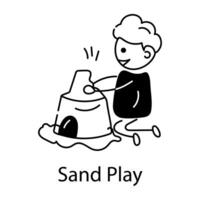 Trendy Sand Play vector
