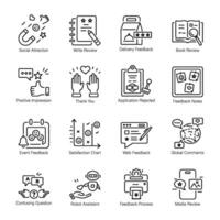 Customer Satisfaction Levels and Feedbacks Linear Icons vector