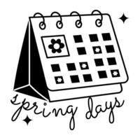 Trendy Spring Days vector