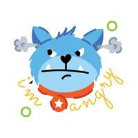 Trendy Angry Cat vector