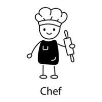 Trendy Chef Concepts vector