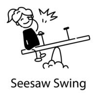 Trendy Seesaw Swing vector