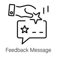 Trendy Feedback Message vector