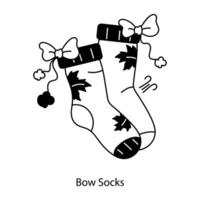 Trendy Bow Socks vector