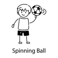 Trendy Spinning Ball vector