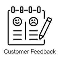 Trendy Customer Feedback vector