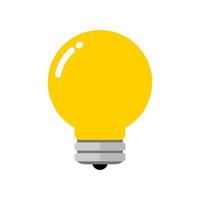 Light bulb icon vector in flat style. Lightbulb, idea concept