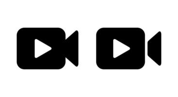 Video player icon vector in trendy style. Play button on video camera symbol