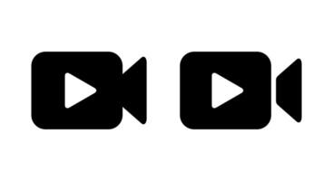 Video player icon vector in trendy style. Play button on video camera symbol