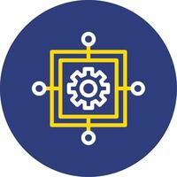 Scope Creep Dual Line Circle Icon vector