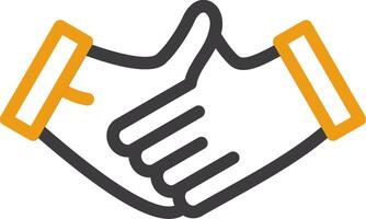 Handshake Two Color Icon vector