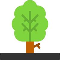 árbol, plano, icono vector