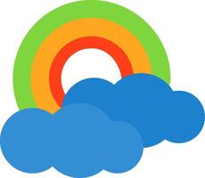 Rainbow Flat Icon vector