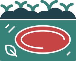 Pond Glyph Multi Color Icon vector