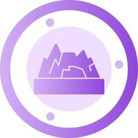 Cave Glyph Gradient icon vector