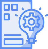 Inspire Invent Line Filled Blue Icon vector