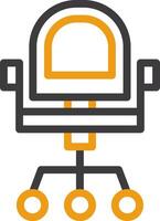 Chair Two Color Icon vector