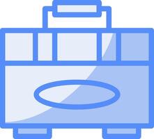 Briefcase Line Filled Blue Icon vector