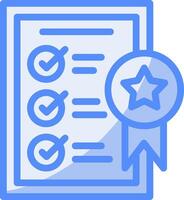 Quality Standards Line Filled Blue Icon vector