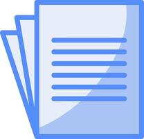 Document Line Filled Blue Icon vector