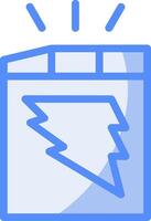 Shift Stride Line Filled Blue Icon vector