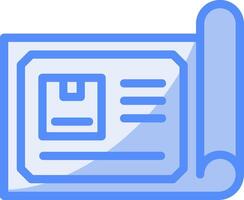 Assembly Instructions Line Filled Blue Icon vector