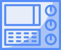 Control Panel Line Filled Blue Icon vector