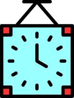 línea de reloj llena vector